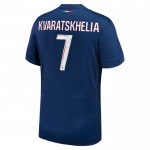Günstige Fußballtrikots Paris Saint-Germain Kvaratskhelia 7 Heimtrikot 2024-25 Kurzarm